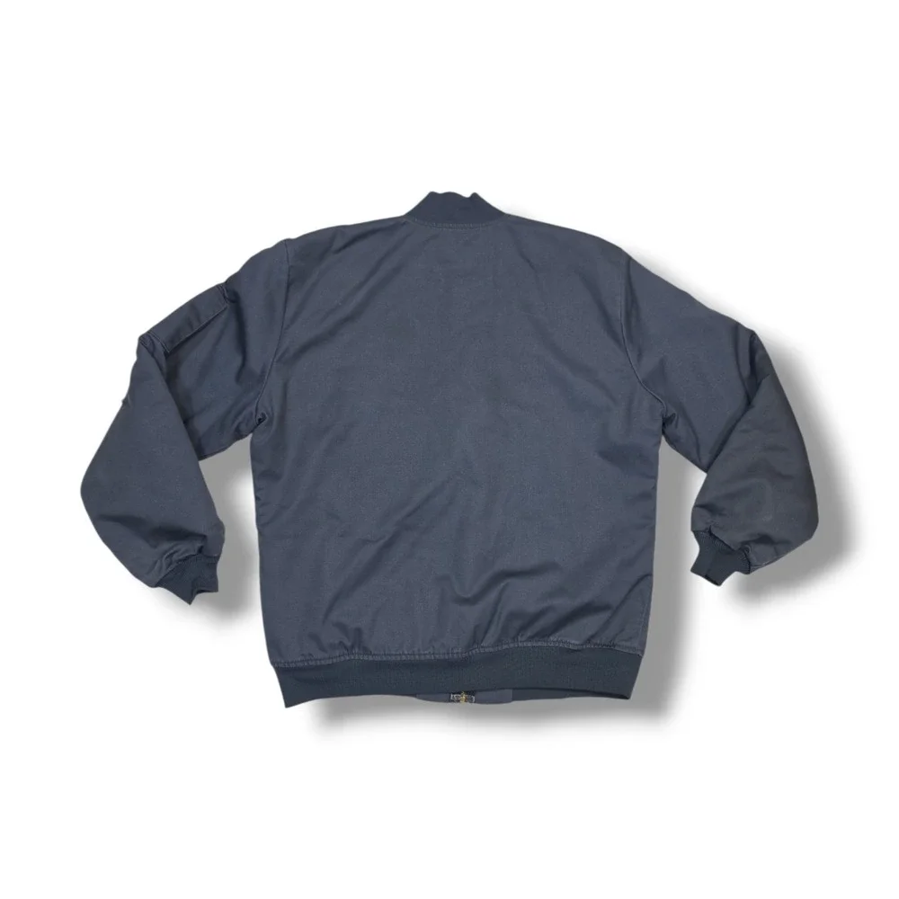 Vintage Red Kap Durable Press Navy Blue 90's Bomber Work Jacket Men's L USA Made
